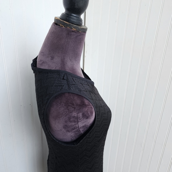 Banana Republic Womens Black Lace Sleeveless Dress Nylon Lined Sz 6 - Picture 5 of 14